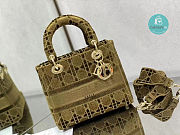 Dior Medium Lady D-lite Embroidery Bag 24 x 20 x 11 cm - 5