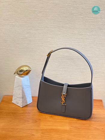 YSL Le 5 A 7 Hobo Bag In Gray 23x16x6cm