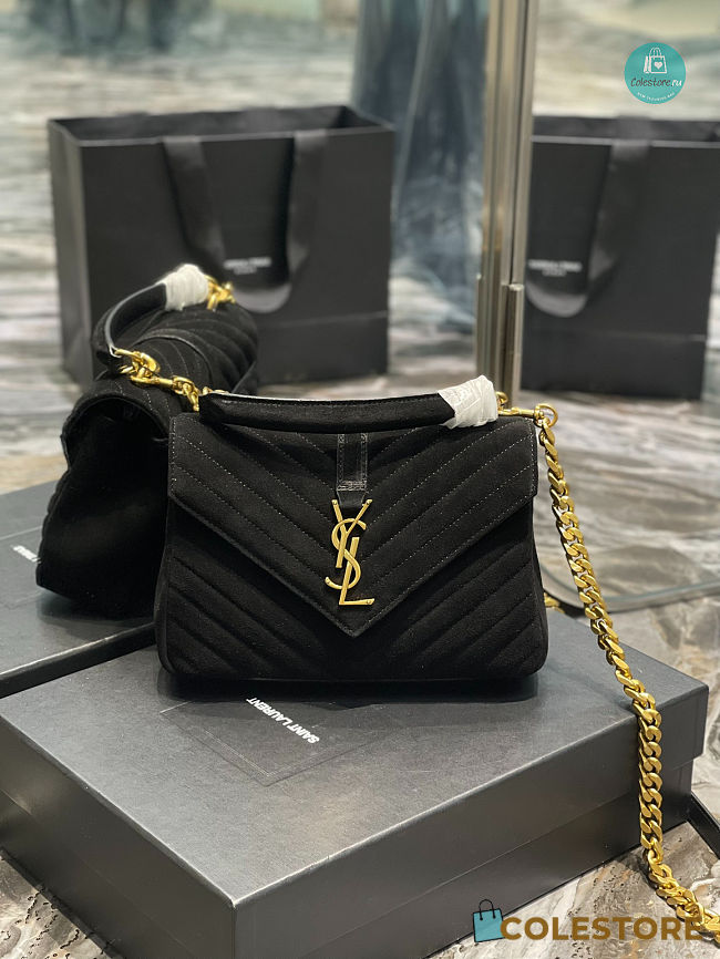 YSL  Monogram College Bag in Black 24x17x6cm - 1