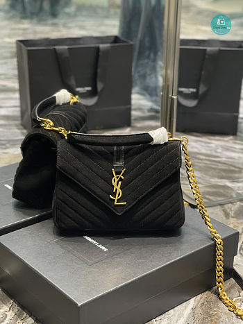YSL  Monogram College Bag in Black 24x17x6cm