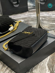 YSL  Monogram College Bag in Black 24x17x6cm - 3
