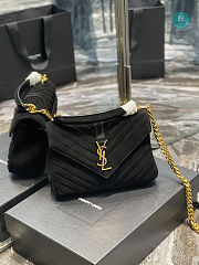 YSL  Monogram College Bag in Black 24x17x6cm - 2