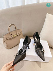 Dior Black Satin Star Slingback Heels 8.5cm - 4