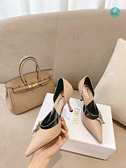 Dior Beige Satin Star Slingback Heels 8.5cm - 3