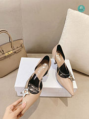 Dior Beige Satin Star Slingback Heels 8.5cm - 5