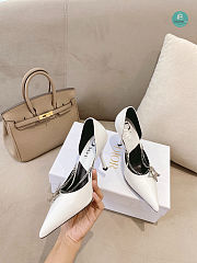 Dior White Satin Star Slingback Heels 8.5cm - 5