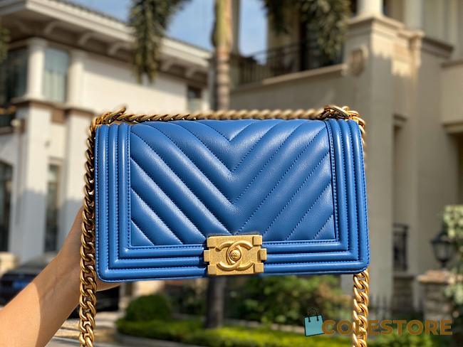 Chanel Le Boy in Blue 25cm - 1