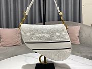 Dior Saddle Bag White Oblique Perforated Calfskin  25.5 x 20 x 6.5cm - 2