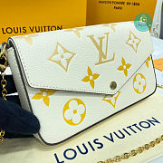 Louis Vuitton Pochette Felicie By The Pool Cream Saffron Leather Cross Body Bag 21 x 12 x 3 cm - 4