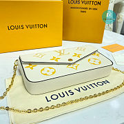 Louis Vuitton Pochette Felicie By The Pool Cream Saffron Leather Cross Body Bag 21 x 12 x 3 cm - 2