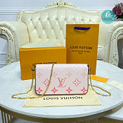 Louis Vuitton Pochette Felicie By The Pool Pink Saffron Leather Cross Body Bag 21 x 12 x 3 cm - 6