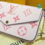 Louis Vuitton Pochette Felicie By The Pool Pink Saffron Leather Cross Body Bag 21 x 12 x 3 cm - 5