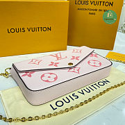 Louis Vuitton Pochette Felicie By The Pool Pink Saffron Leather Cross Body Bag 21 x 12 x 3 cm - 3