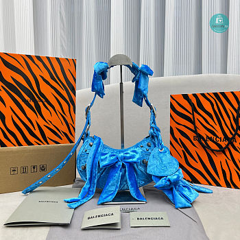 Colestore Balenciaga Le Cagole Shoulder Bag In Blue 26x16x9.9 cm