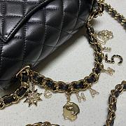 Chanel 21 Limited Badges Flap Bag Lambskin In Black 12x20x6cm - 2