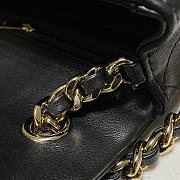 Chanel 21 Limited Badges Flap Bag Lambskin In Black 12x20x6cm - 4