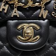 Chanel 21 Limited Badges Flap Bag Lambskin In Black 12x20x6cm - 6