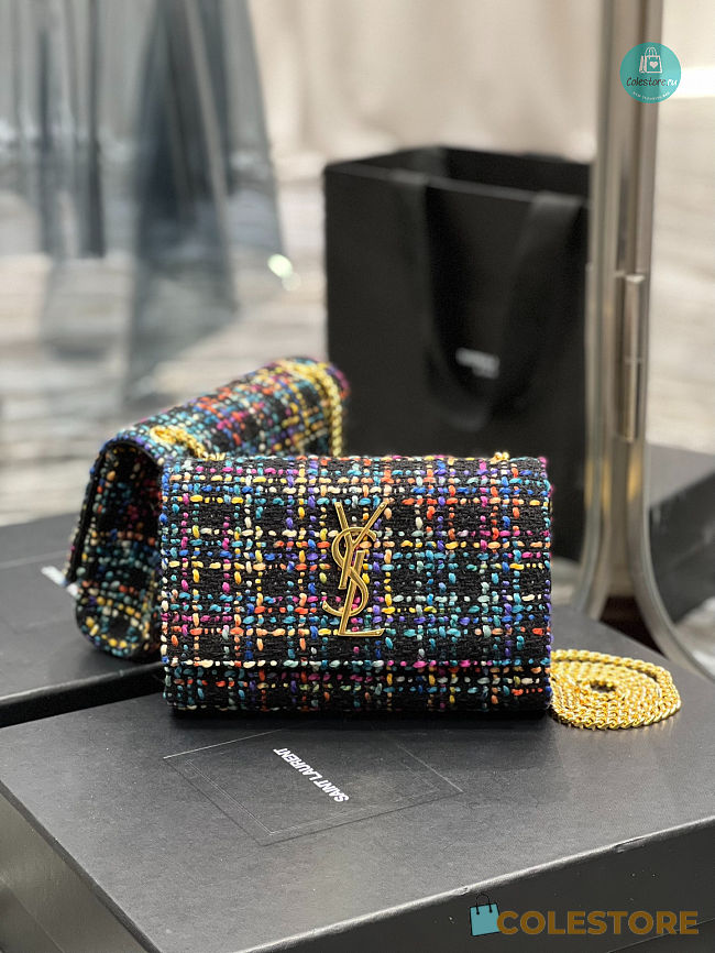 YSL Kate Ladies Small Woolen Chain Bag 20x13.5x5.5cm - 1