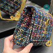 YSL Kate Ladies Small Woolen Chain Bag 20x13.5x5.5cm - 5