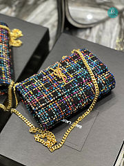 YSL Kate Ladies Small Woolen Chain Bag 20x13.5x5.5cm - 2