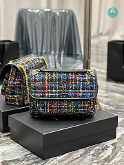 YSL Niki Mini Handbag Tweed With Leather 22×16.5×12cm - 1