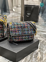 YSL Niki Mini Handbag Tweed With Leather 22×16.5×12cm - 6