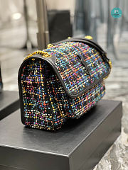 YSL Niki Mini Handbag Tweed With Leather 22×16.5×12cm - 5