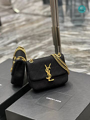 YSL Jamie Mini Quilted Wool Crossbody Bag In Black 16×13×5cm - 6