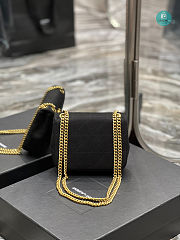 YSL Jamie Mini Quilted Wool Crossbody Bag In Black 16×13×5cm - 4