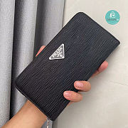 Prada Long Wallet In Black Leather 20x10x2 cm - 1