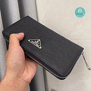 Prada Long Wallet In Black Leather 20x10x2 cm - 6