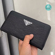 Prada Long Wallet In Black Leather 20x10x2 cm - 5