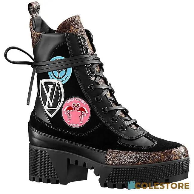 Louis Vuitton Checkpoint Combat Desert Boot With Stickers  - 1