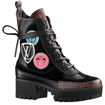 Louis Vuitton Checkpoint Combat Desert Boot With Stickers 