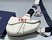 Dior And Shawn Saddle Bag In White For Men 20 x 28.6 x 5 cm - 3