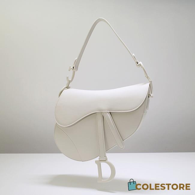 Dior Saddle White Ultramatte Calfskin Size 25.5cm - 1