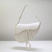 Dior Saddle White Ultramatte Calfskin Size 25.5cm - 1