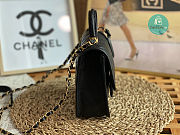 Chanel 22K Caviar Top Handle In Black 20.5x17x6cm   - 4