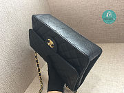 Chanel Classic Flap Bag Golden Chain In Black Size 30cm - 5