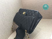 Chanel Classic Flap Bag Golden Chain In Black Size 30cm - 2