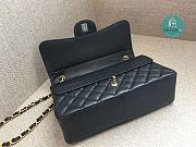 Chanel Classic Flap Bag Golden Chain In Black Size 30cm - 3