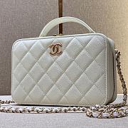 Chanel Vanity Case 22P In White Caviar 19x12x6cm  - 1