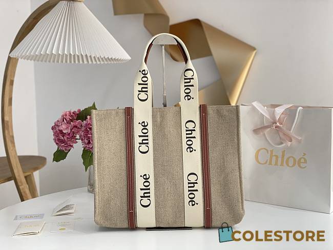 Chloe Large Woody Tote Bag 45x33x13cm - 1