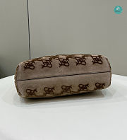 Fendi First Medium Red Suede bag In Brown 32.5x15x23.5cm - 4