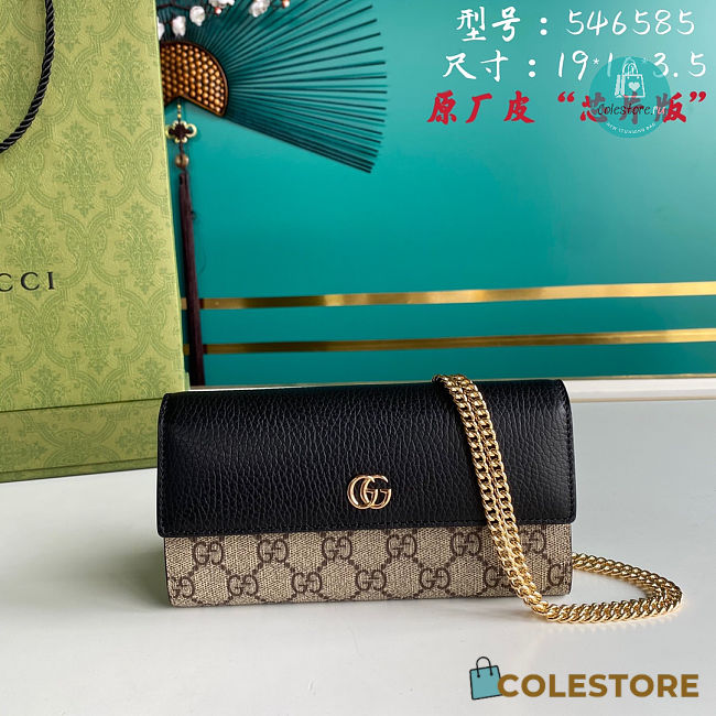 GG Marmont Chain Wallet In Black 19x10x3.5 cm - 1