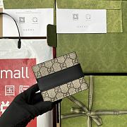 GG Supreme Wallet In Black 11x9x1.5cm - 3