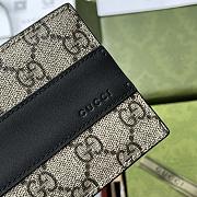 GG Supreme Wallet In Black 11x9x1.5cm - 2