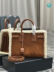 YSL Sac du Jour Shearling-rim Tote Bag 32x25x16.5cm - 1