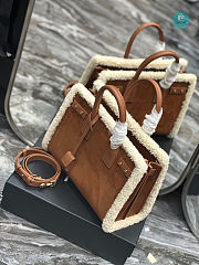 YSL Sac du Jour Shearling-rim Tote Bag 32x25x16.5cm - 5