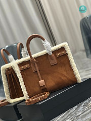 YSL Sac du Jour Shearling-rim Tote Bag 32x25x16.5cm - 4